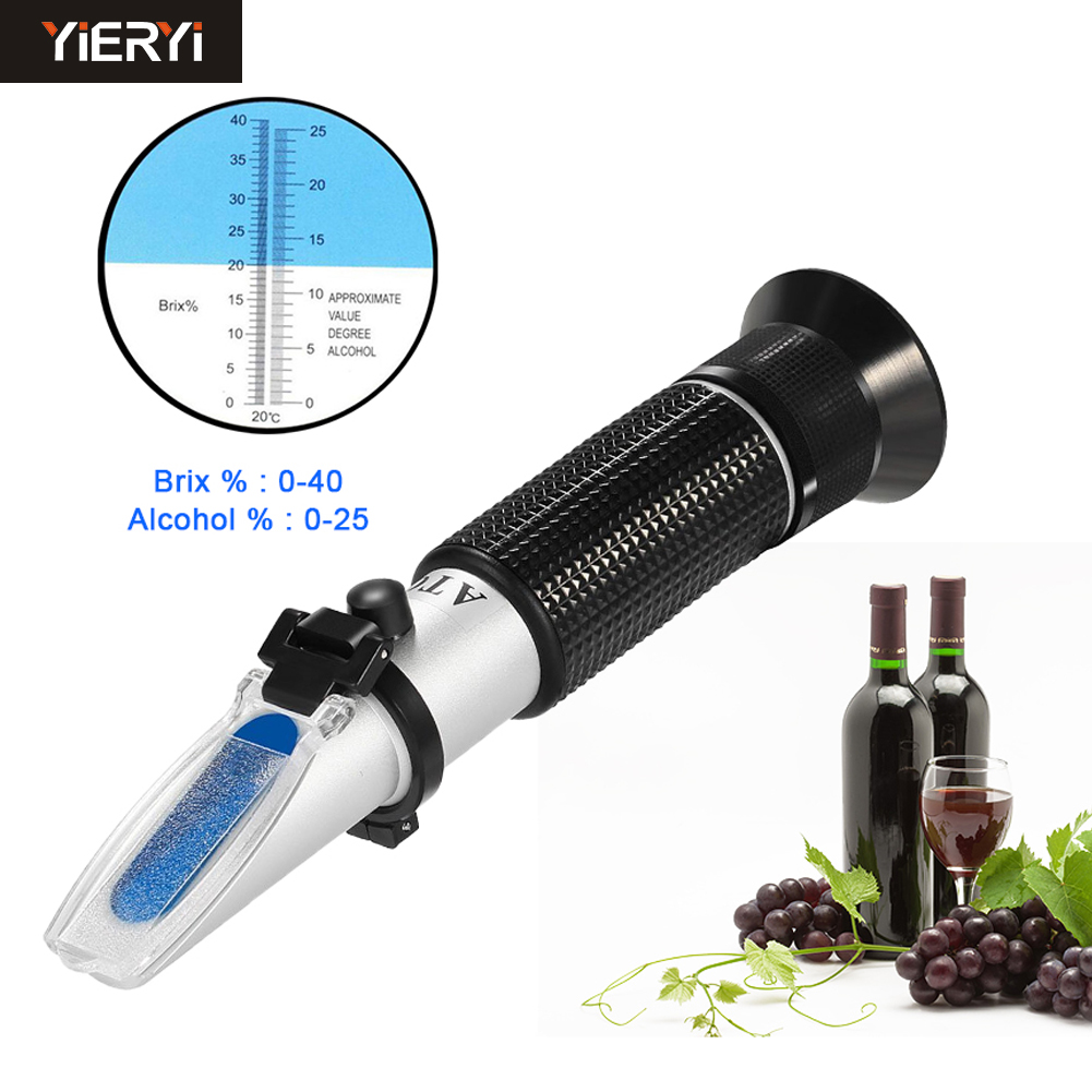 Marine Aquarium Refractometer - 0-40% Brix 0-25% Alcohol Grapes Wine