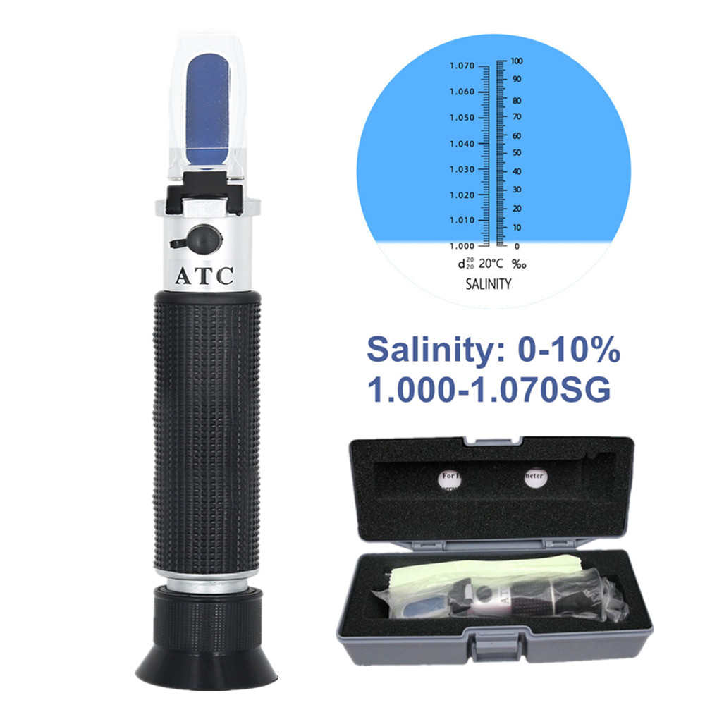 Marine Aquarium Refractometer - Handheld Salinity Refractometer Sea Salt Water