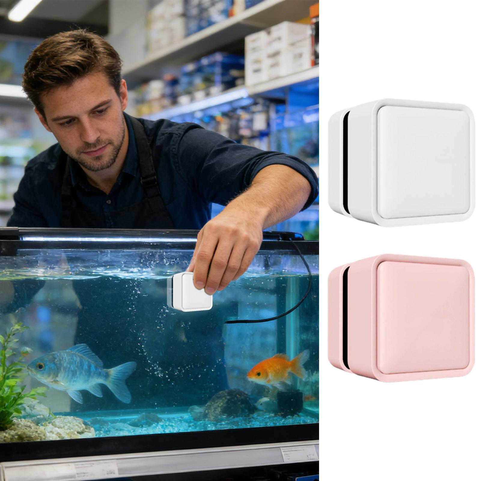 Marine Aquarium Glass Scraper - Magnetic Fish Tank Cleaner Double-Sided Scraber