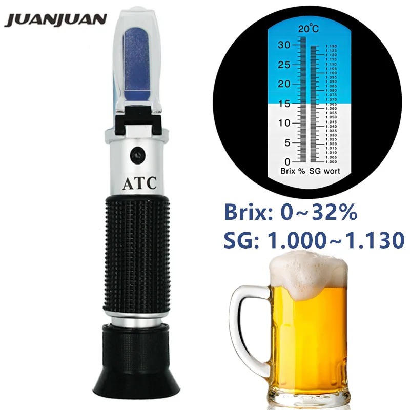 Marine Aquarium Refractometer - Beer Wort Refractometer 0-32% Brix Wine
