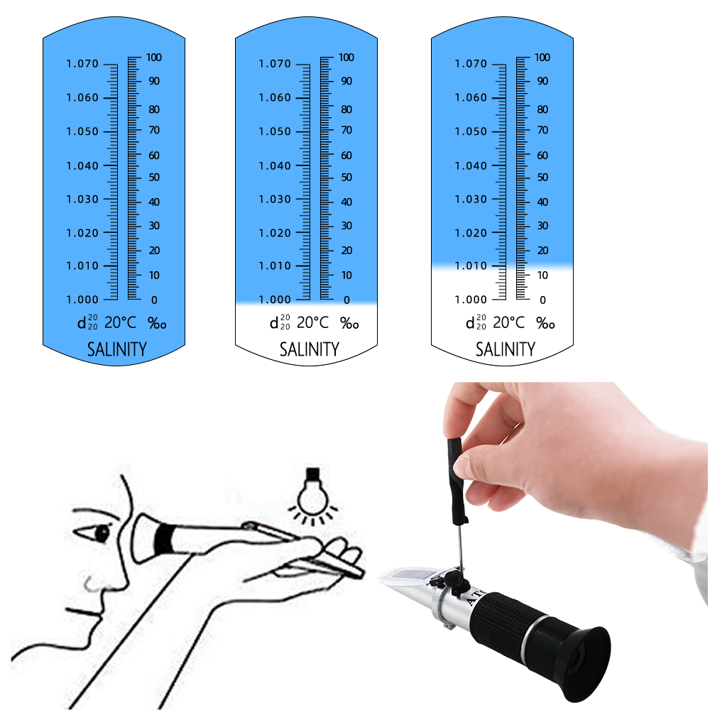 Handheld Salinity Refractomete - Marine Aquarium Refractometer review and price