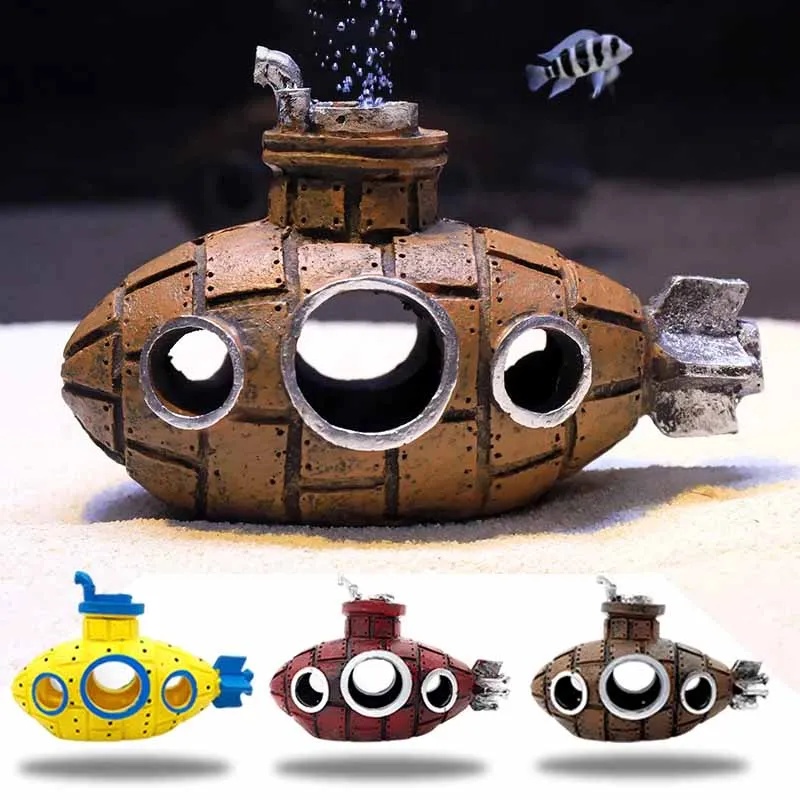 Resin Submarine Ornaments Aqua - Marine Aquarium All In One review and price