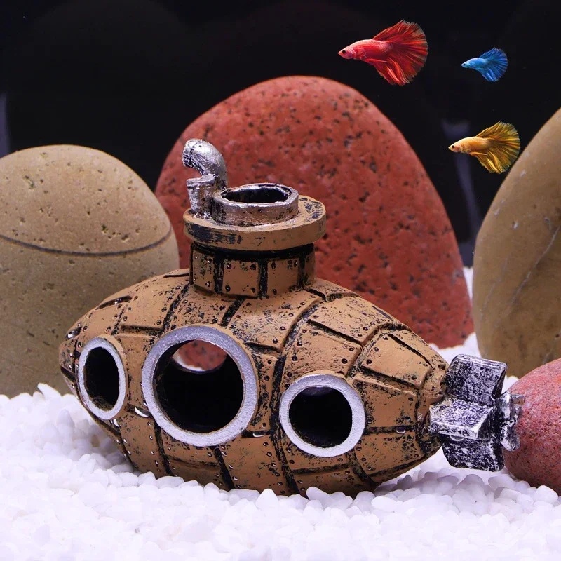 Resin Submarine Ornaments Aqua - Marine Aquarium All In One review and price