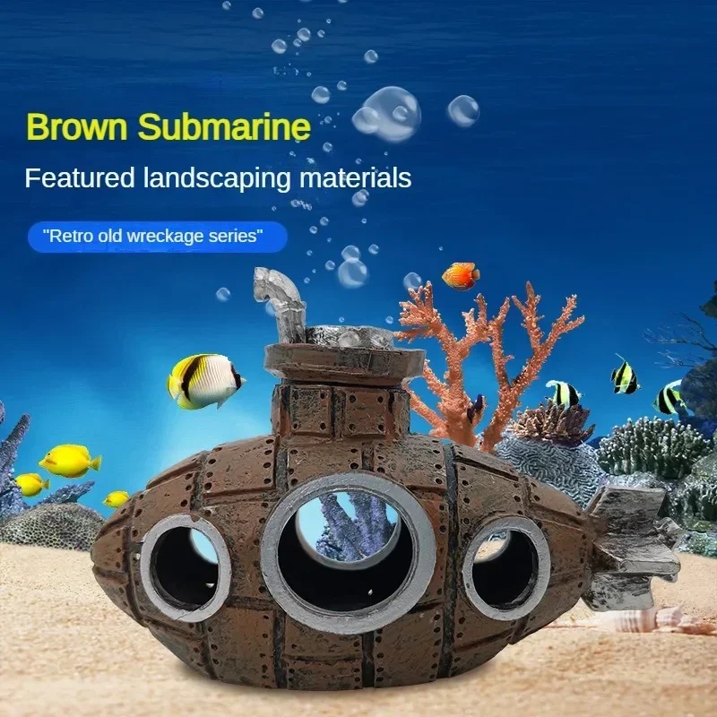 Resin Submarine Ornaments Aqua - Marine Aquarium All In One review and price